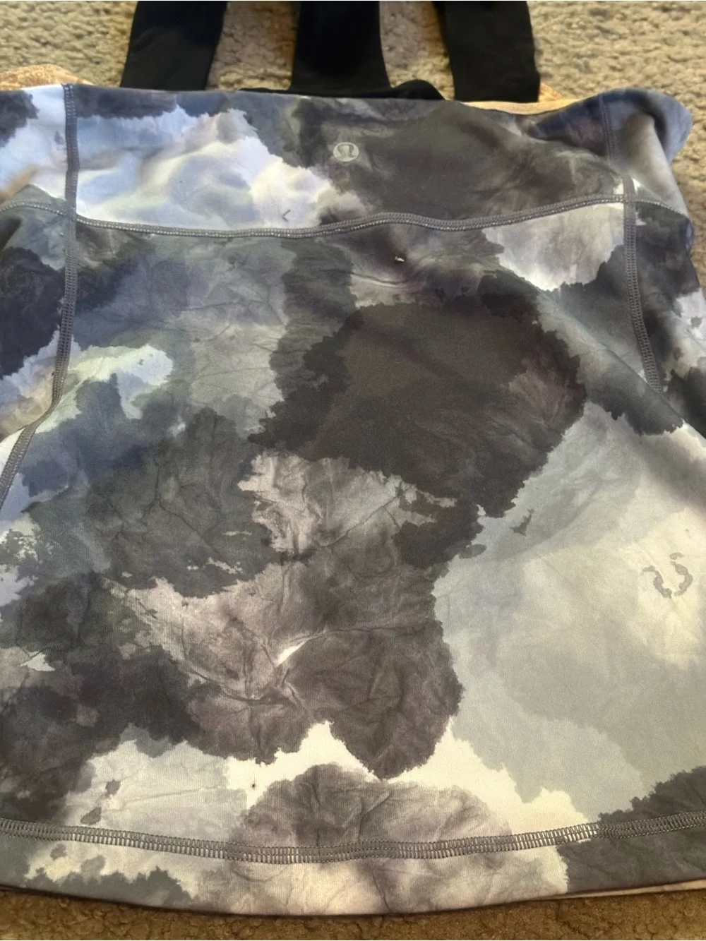 LULULEMON Halter Workout Tank Top in Gray Watercolor Print - Picture 5 of 8